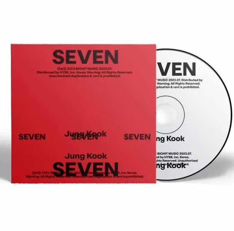 정국 세븐 싱글 앨범 미개봉 seven Single